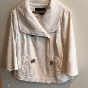 White jacket and pant suit